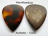 Miniflatdug Dugain Bunch 2 picks  Acetate - Coco picks