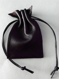 Leather black pouch 