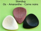 Standug Dugain bunch 3 various picks amaranth bone horn black